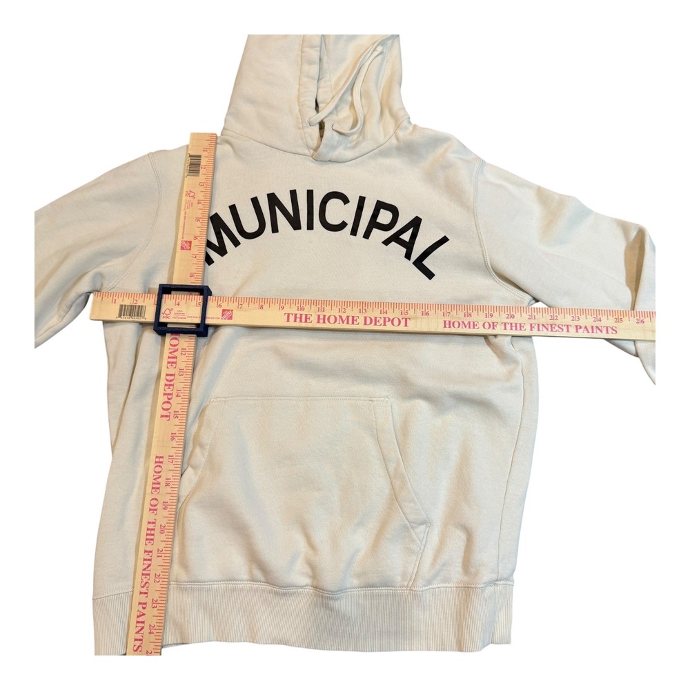 MUNICIPAL Sport Utility Gear Mens Beige Pullover Hoodie Sweatshirt - Picture 2 of 7